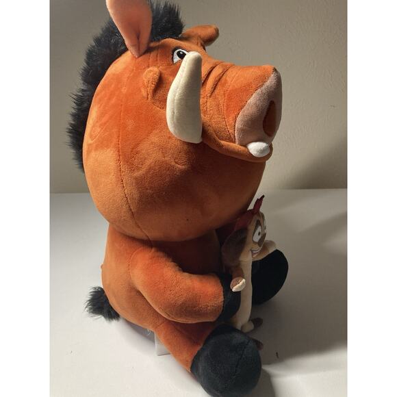 Disney Authentic Pumbaa Timon Plush The Lion King-Preowned Vibrating Hug Me TOY - Picture 3 of 7